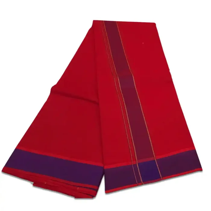 Red Colour Dhoti 2 Inch Gundanji Fine Quality - Image 2