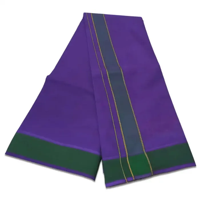 Violet Colour Dhoti 2 Inch Gundanji Fine Quality - Image 2