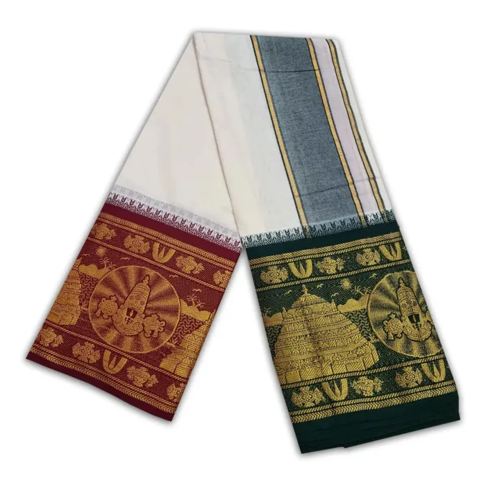 Thiruman Designed 10" Border Dhoti - Image 2