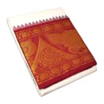 Flower Designed 10" Border Dhoti