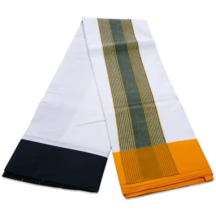 Bavanji Zarigai White Vaishnava Dhoties 9X5 - Image 5