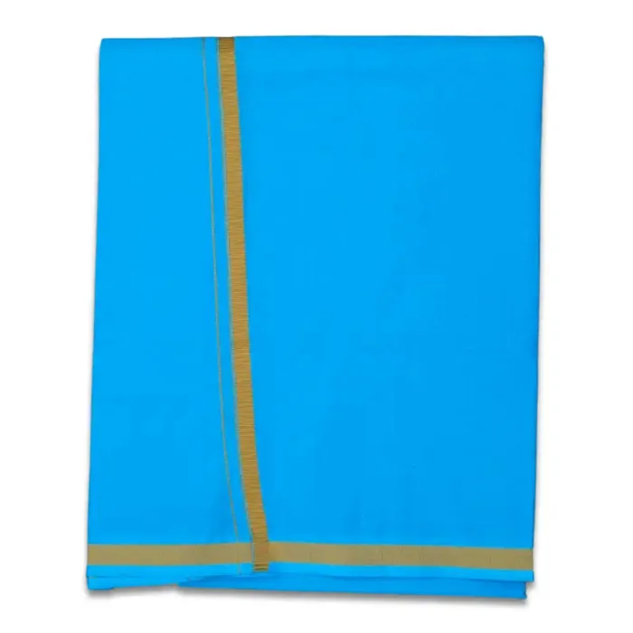 Anandha Blue Color Gundanji Cotton Lungi/Dhoti - Image 1