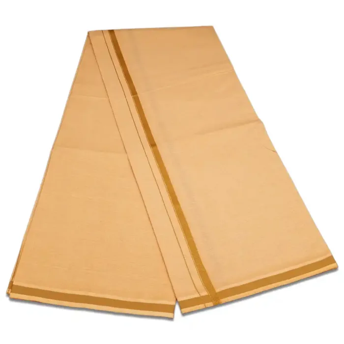 Biscuit Color Gundanji Cotton Lungi/Dhoti - Image 2