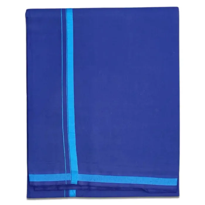 Blue Color Gundanji Cotton Lungi/Dhoti - Image 1