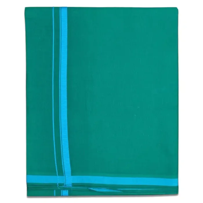 Green Color Gundanji Cotton Lungi/Dhoti - Image 1