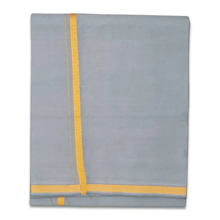 Grey Color Gundanji Cotton Lungi/Dhoti - Image 1