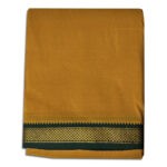 Mustard Colour art Silk MayilKan Colour Dhoti