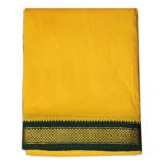 Yellow Colour art Silk MayilKan Colour Dhoti