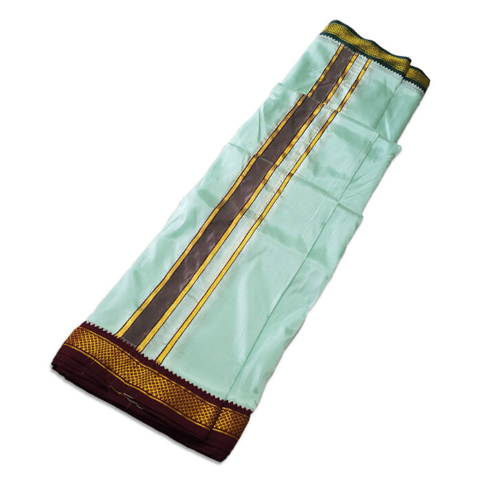 Rexona Green Colour art Silk MayilKan Colour Dhoti - Image 2