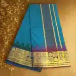 Sumathi Green Soft Silk Premium Quality Dhoti Towel 9X5 - Image 2