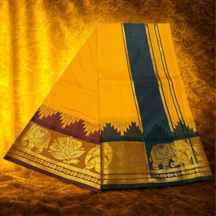 Mango Soft Silk Premium Quality Dhoti Towel - Image 2