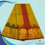 Golden Brown Soft Silk Premium Quality Dhoti Towel 9X5 - Image 2