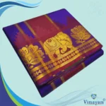 Violet Soft Silk Premium Quality Dhoti Towel 9X5