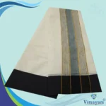 Black Border Half White Vaishnava Dhoties Best Quality - Image 2