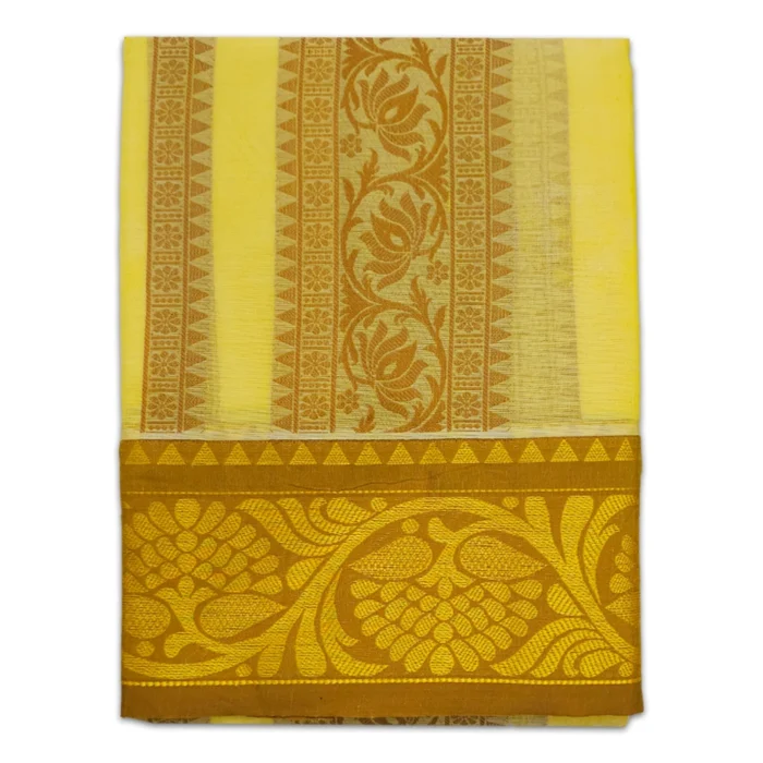 Premium Full Embose Cotton Colour Dhoti with Towel 9X5 - Image 1