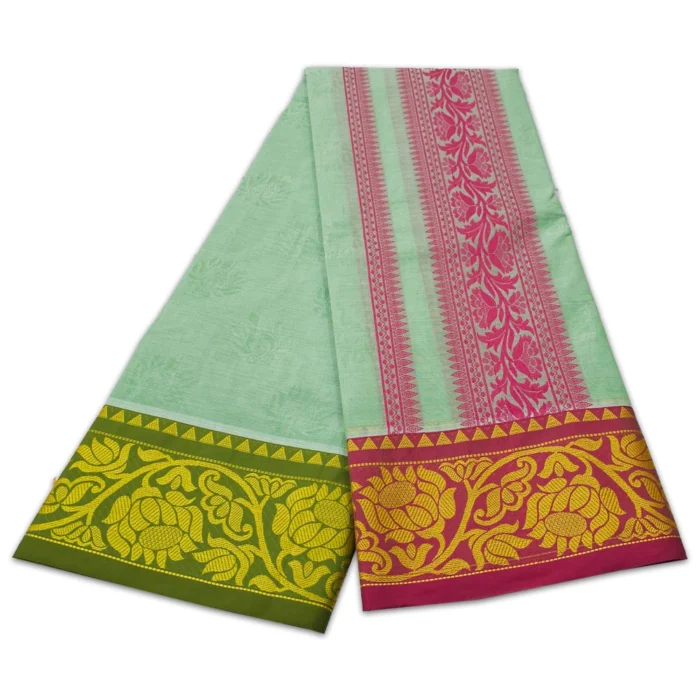 Premium Full Embose Cotton Colour Dhoti with Towel 9X5 - Image 2