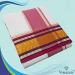 Pure Cotton Dhoti Premium Quality with Multi Colour Border - Image 3