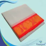 Orange and Blue Border Dhoti(Assorted Border Designs)