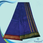 Blue Colour art Silk MayilKan Colour Dhoti - Image 2