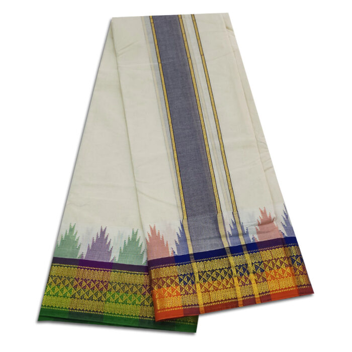Kanchi Cotton Best Quality Handloom Made Pure Cotton Dhoti - Image 2