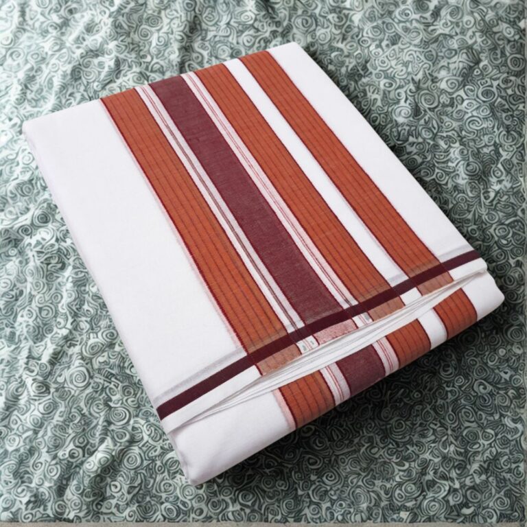 Plain Border Vaishnava dhoti
