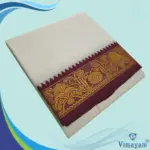 Maroon and Green Border Dhoti(Assorted Border Designs)