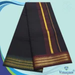 Black Color Dhoti with Udraj/Coin Border Dhoti - Image 2