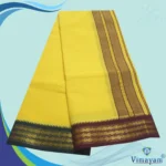 Yellow Color Dhoti with Udraj/Coin Border Dhoti - Image 2
