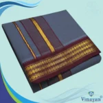 Grey Color Dhoti with Udraj/Coin Border Dhoti