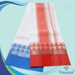 Temple Border Double Tower White Dhoties 9X5 - Image 2