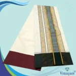 Plain Border Vaishnava Dhoti Half White First Quality - Image 2