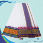 Dual Flower Designed Pure Cotton Dhoti Premium Quality - Image 2