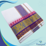 Dual Flower Designed Pure Cotton Dhoti Premium Quality