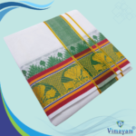 Flower Designed Pure Cotton Dhoti Premium Quality