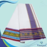 Flower Designed Pure Cotton Dhoti Premium Quality - Image 2
