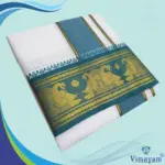 Premium quality Sumathi Green and Red Border Dhoti(Assorted border Designs)
