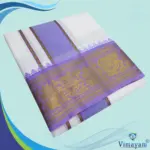 Premium quality Lavender and Red Border Dhoti(Assorted border Designs)