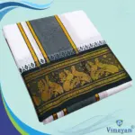 Premium quality Green and Maroon Border Dhoti(Assorted border Designs) - Image 4