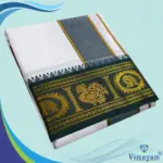 Premium quality Green and Maroon Border Dhoti(Assorted border Designs)