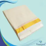 1 inch golden zari premium quality art silk dhoti