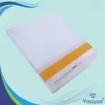 1 inch golden zari premium quality art silk white dhoti